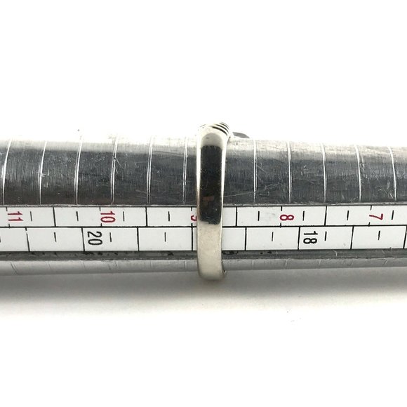 Silver Tone Purple Amethyst Ring Size 8.75 - Picture 4 of 4